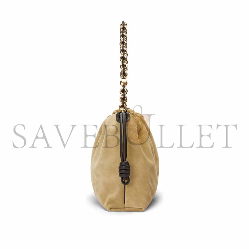 L0ew* large flamenco purse suede calfskin a411fpdx12gold (41*26*9cm)